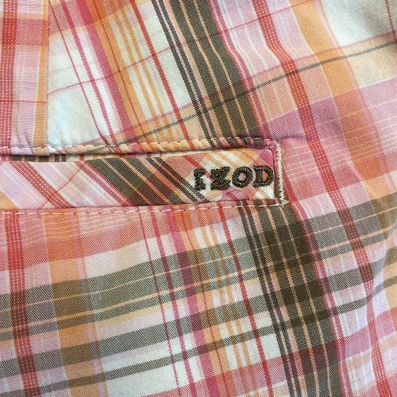 Izod Perform X Stretch Pink Plaid Bermuda Shorts Size 10 - Picture 7 of 7